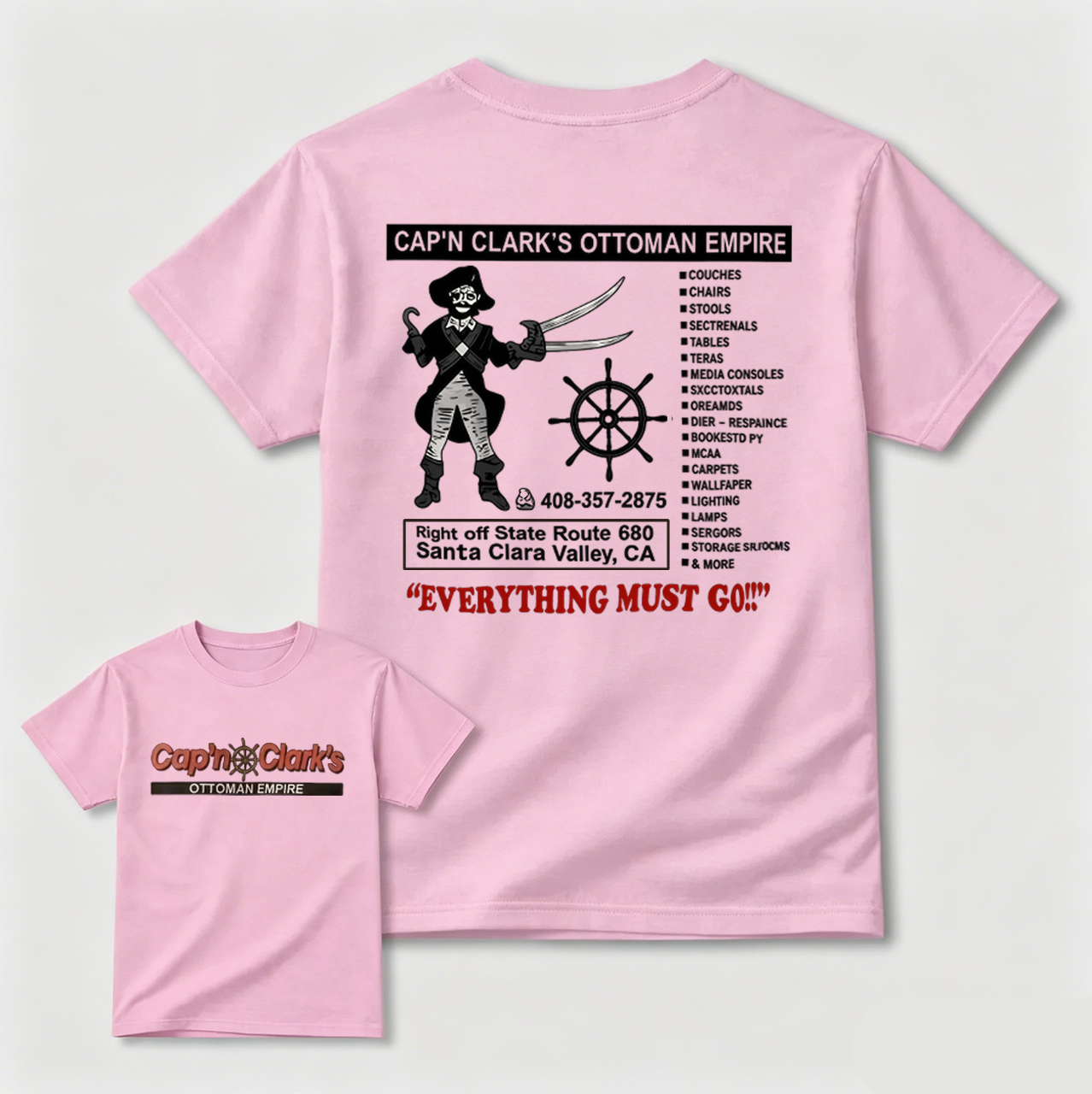 Cap'n Clark's Ottoman Empire Funny Pirate T-Shirt