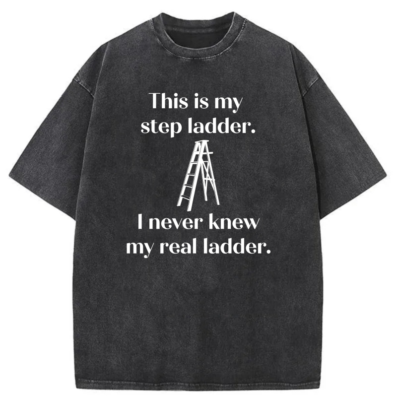 This Is My Step Ladder I Never Knew My Real Ladder tshirt 100% cotton