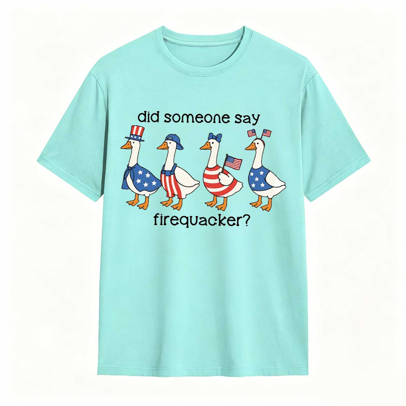 Comfort Colors Firequacker Goose Funny 4th of July Tee
