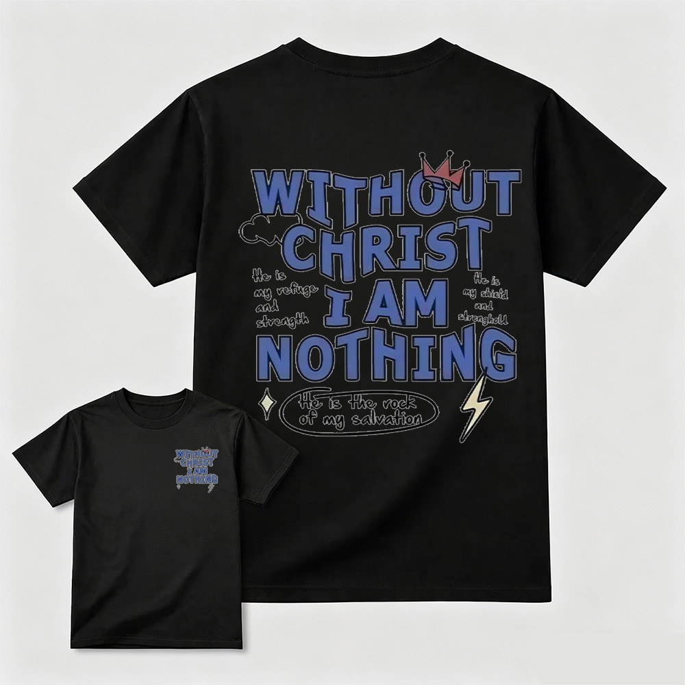 Christian Faith Motivational Letter Print T-Shirt