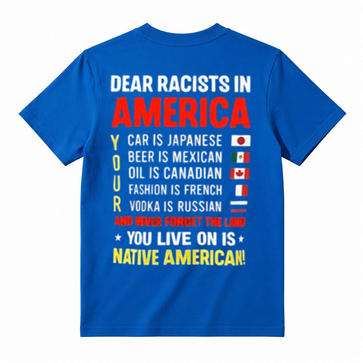 Multicultural Equality Flag Graphic Casual Cotton T-Shirt