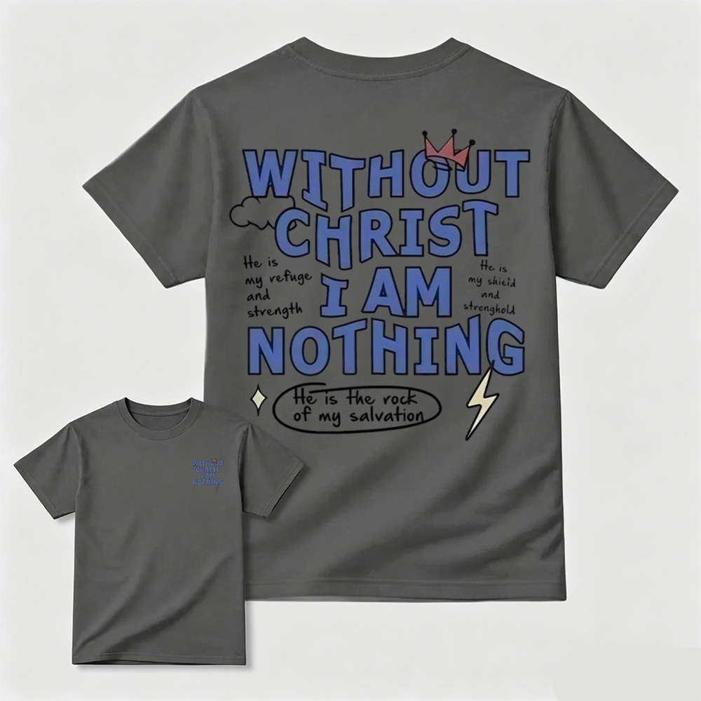 Christian Faith Motivational Letter Print T-Shirt