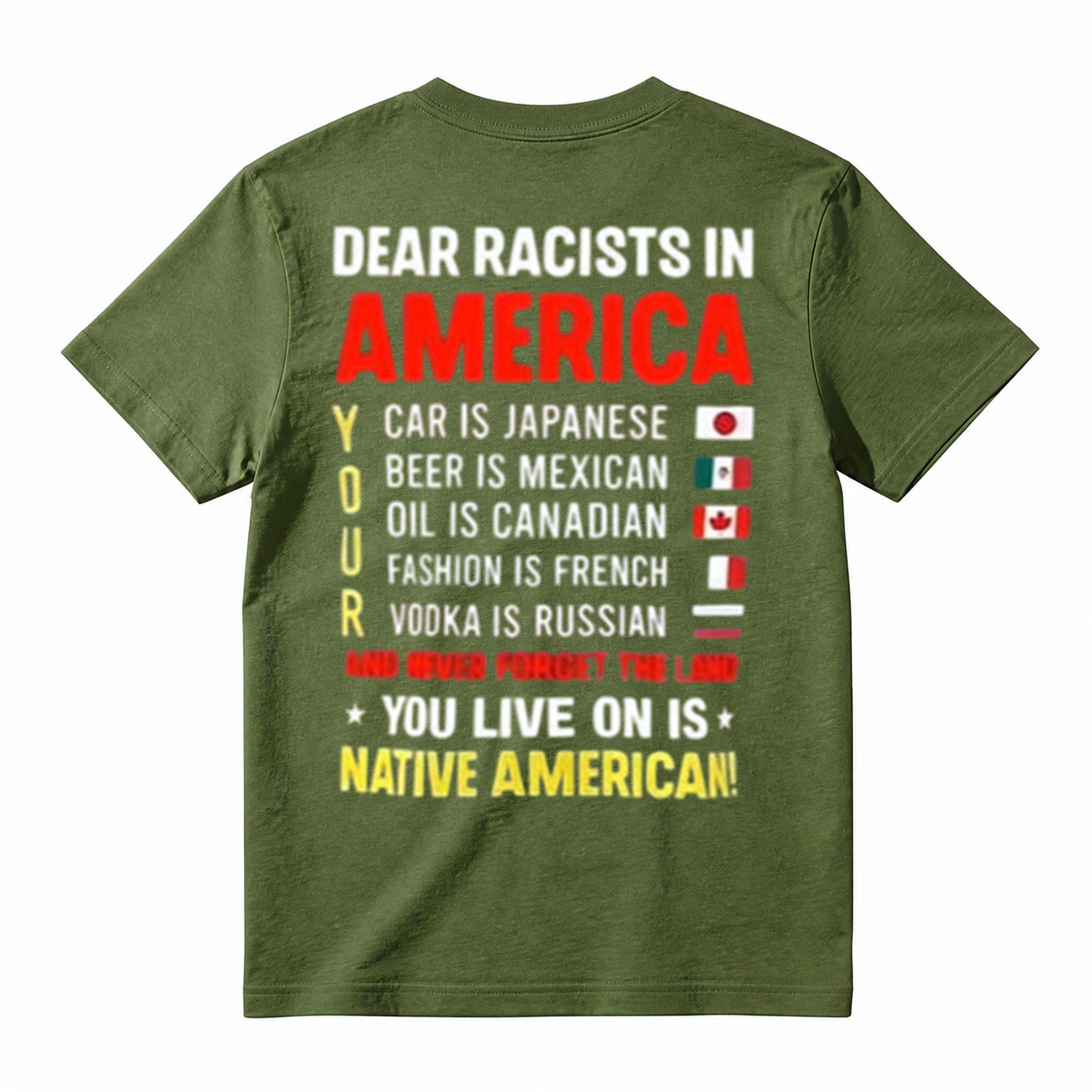 Multicultural Equality Flag Graphic Casual Cotton T-Shirt