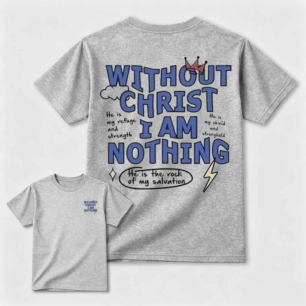 Christian Faith Motivational Letter Print T-Shirt