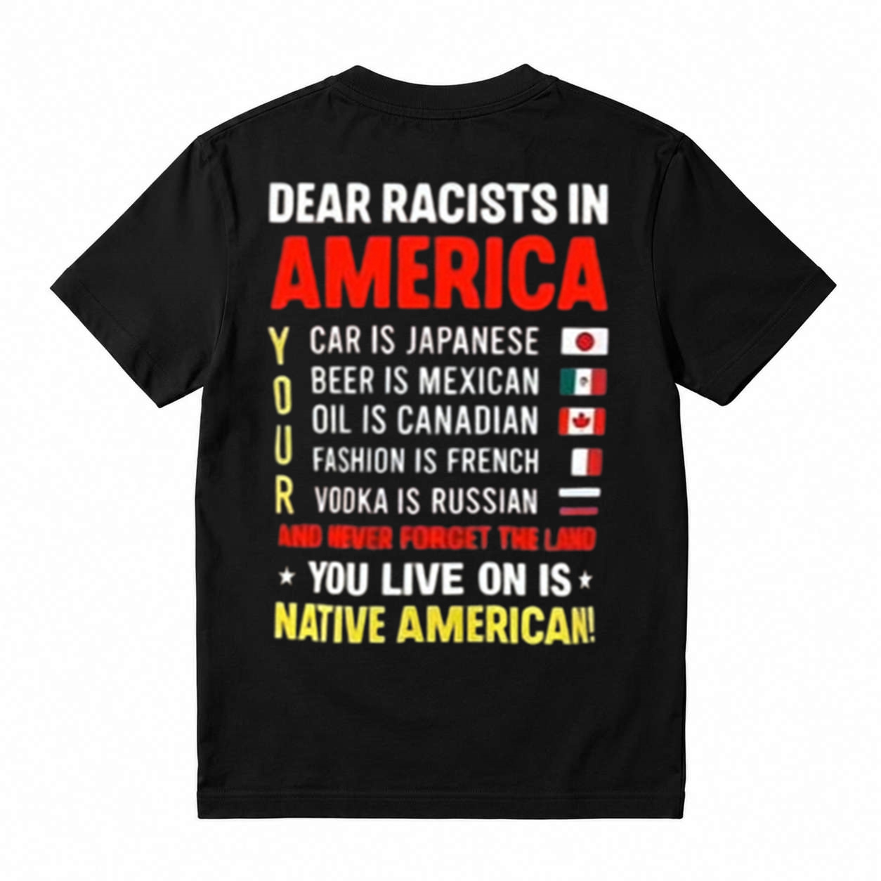 Multicultural Equality Flag Graphic Casual Cotton T-Shirt
