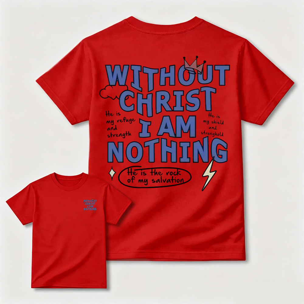 Christian Faith Motivational Letter Print T-Shirt