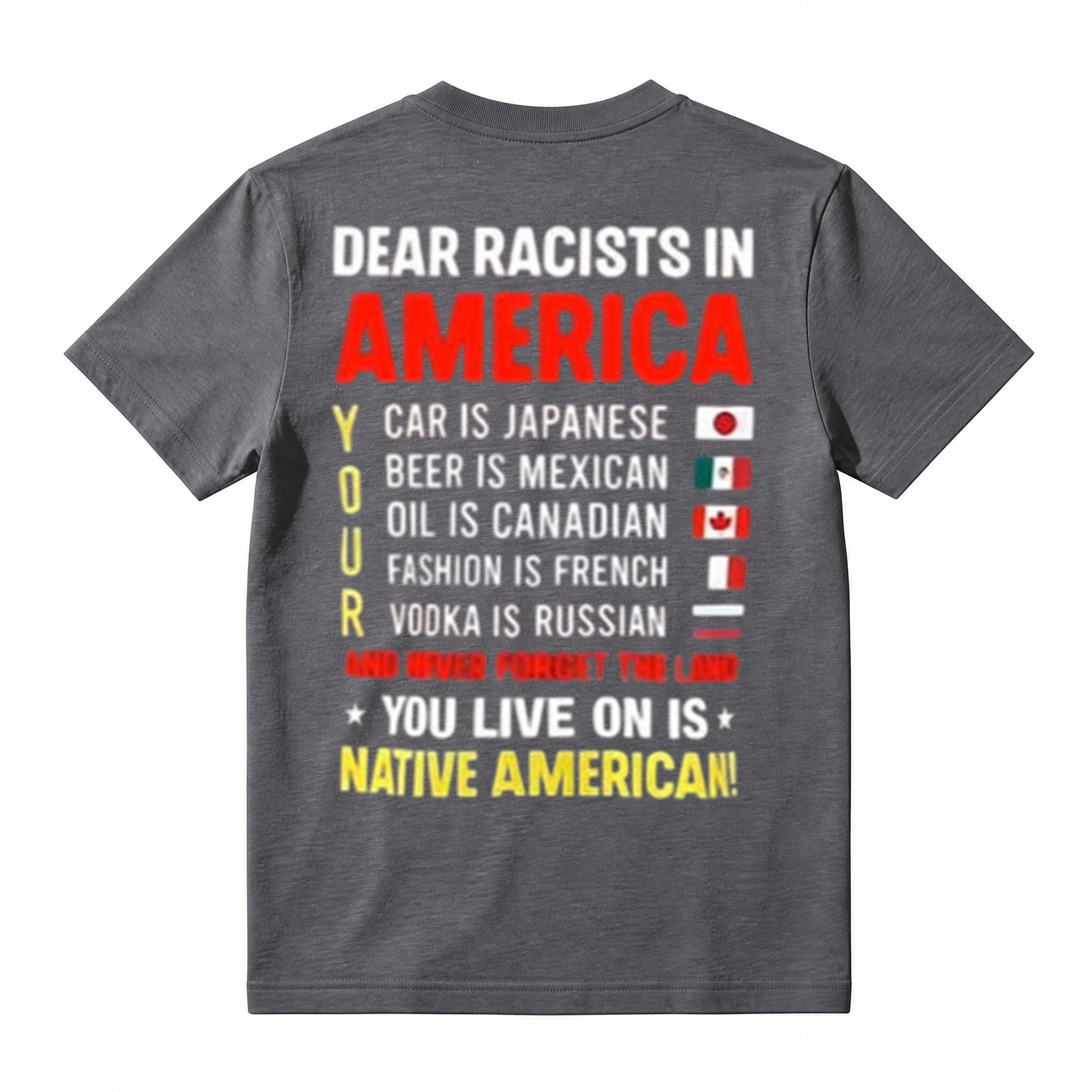 Multicultural Equality Flag Graphic Casual Cotton T-Shirt