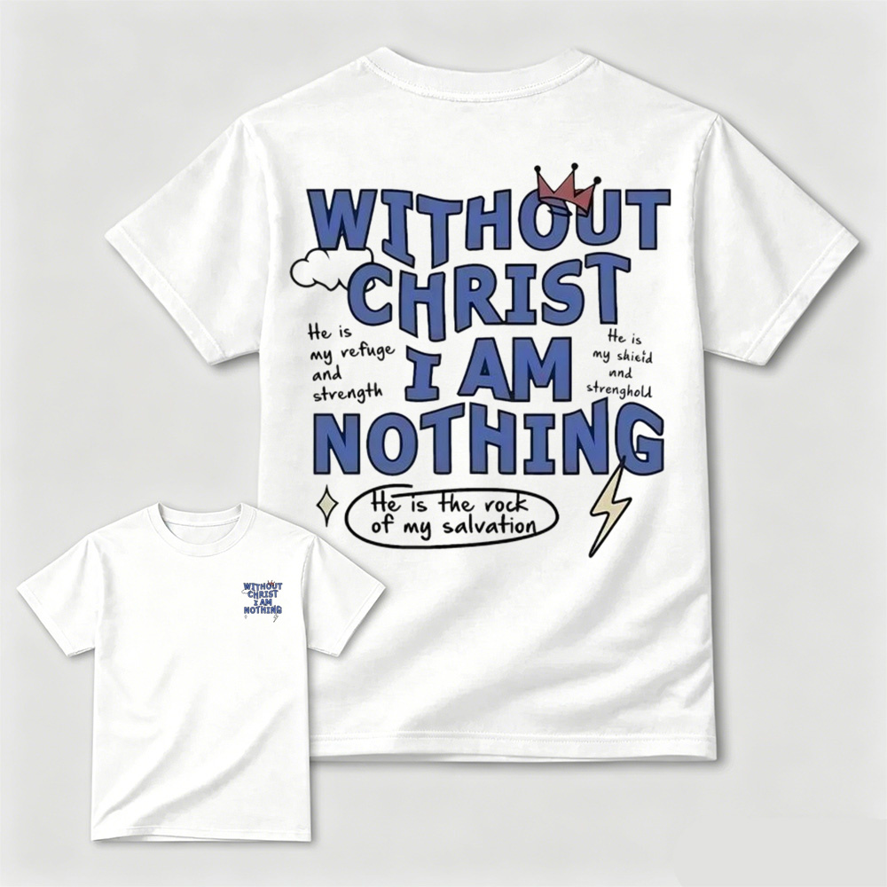 Christian Faith Motivational Letter Print T-Shirt