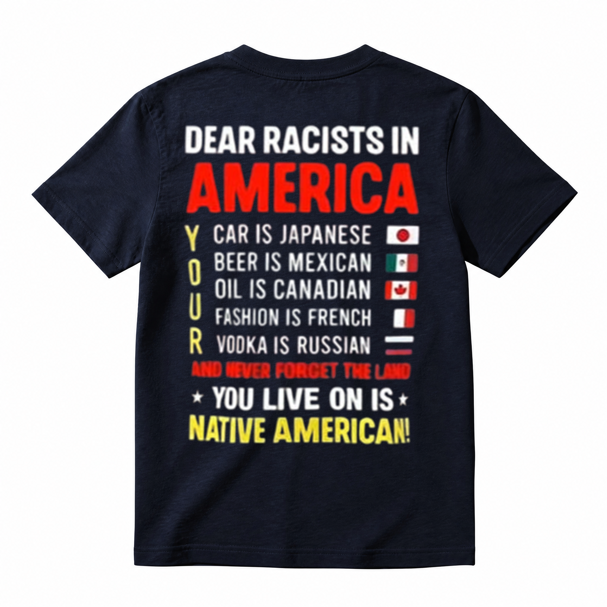 Multicultural Equality Flag Graphic Casual Cotton T-Shirt