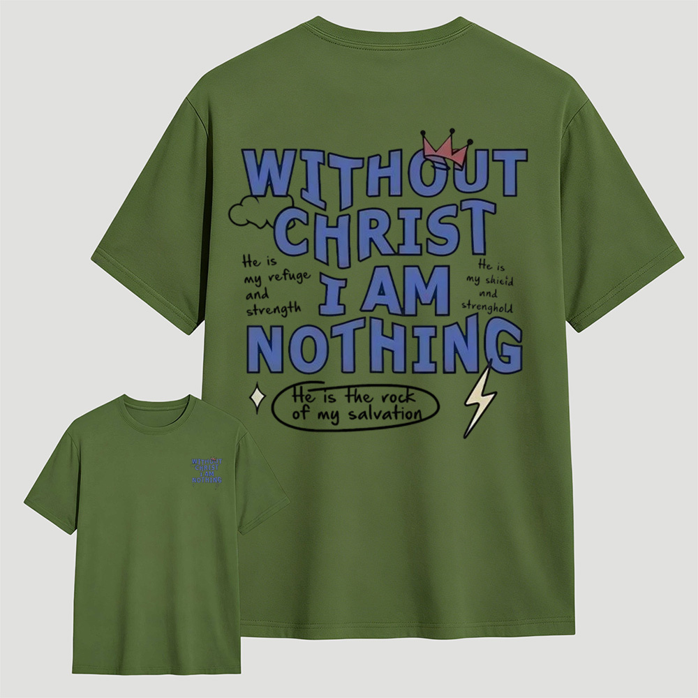 Christian Faith Motivational Letter Print T-Shirt