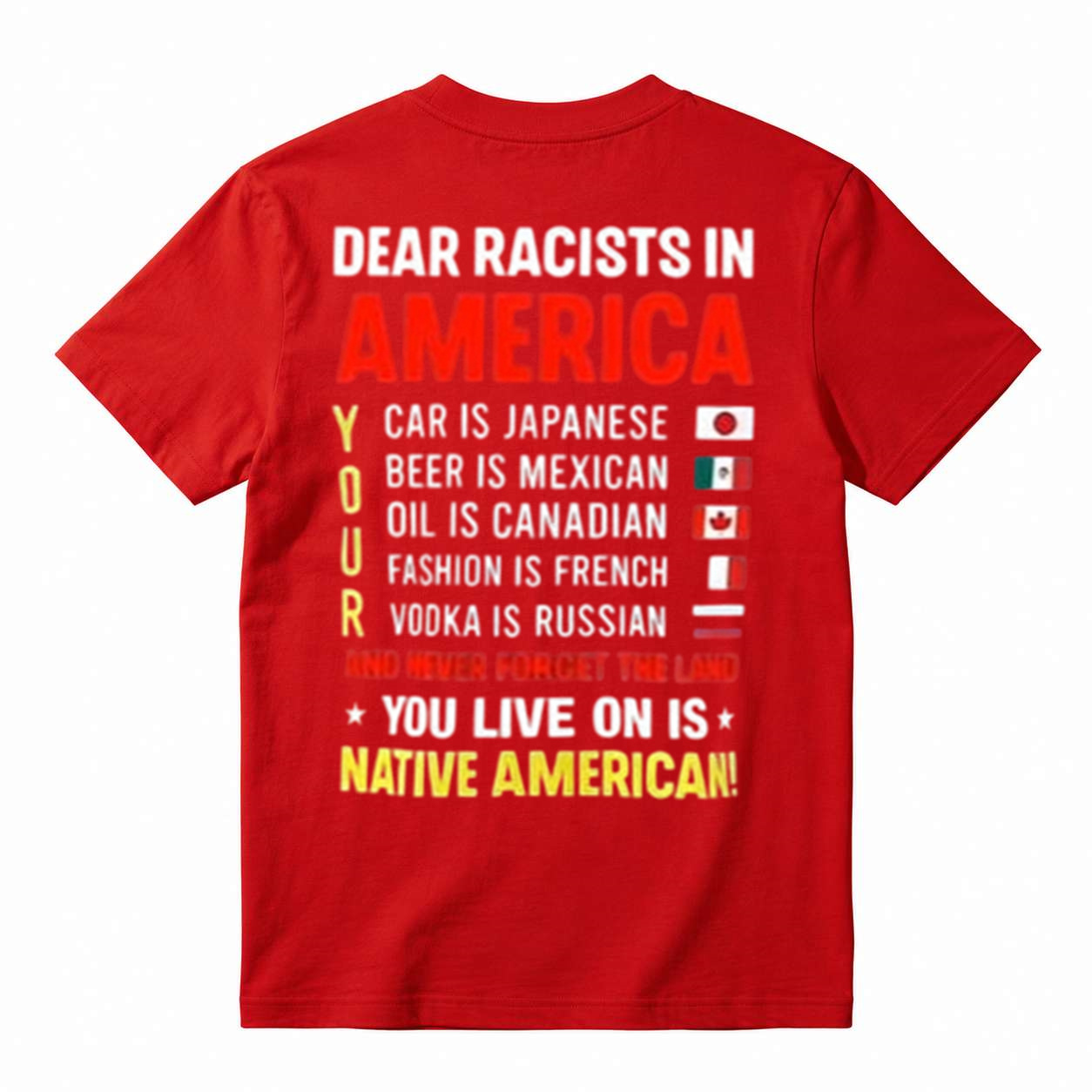 Multicultural Equality Flag Graphic Casual Cotton T-Shirt