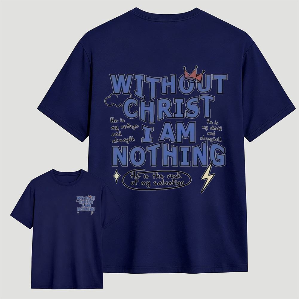 Christian Faith Motivational Letter Print T-Shirt