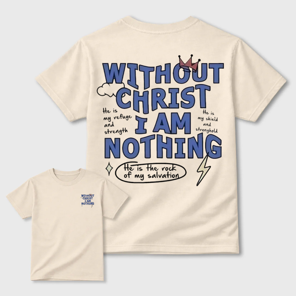 Christian Faith Motivational Letter Print T-Shirt
