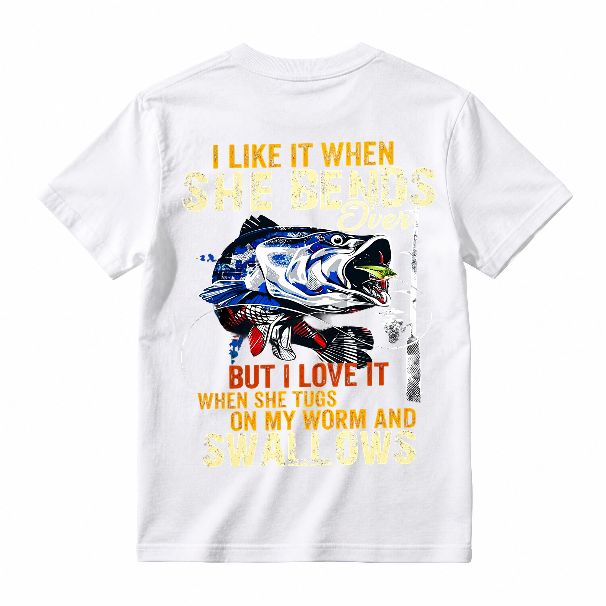 Retro Freshwater Angler Big Fish Tackle Casual T-Shirt