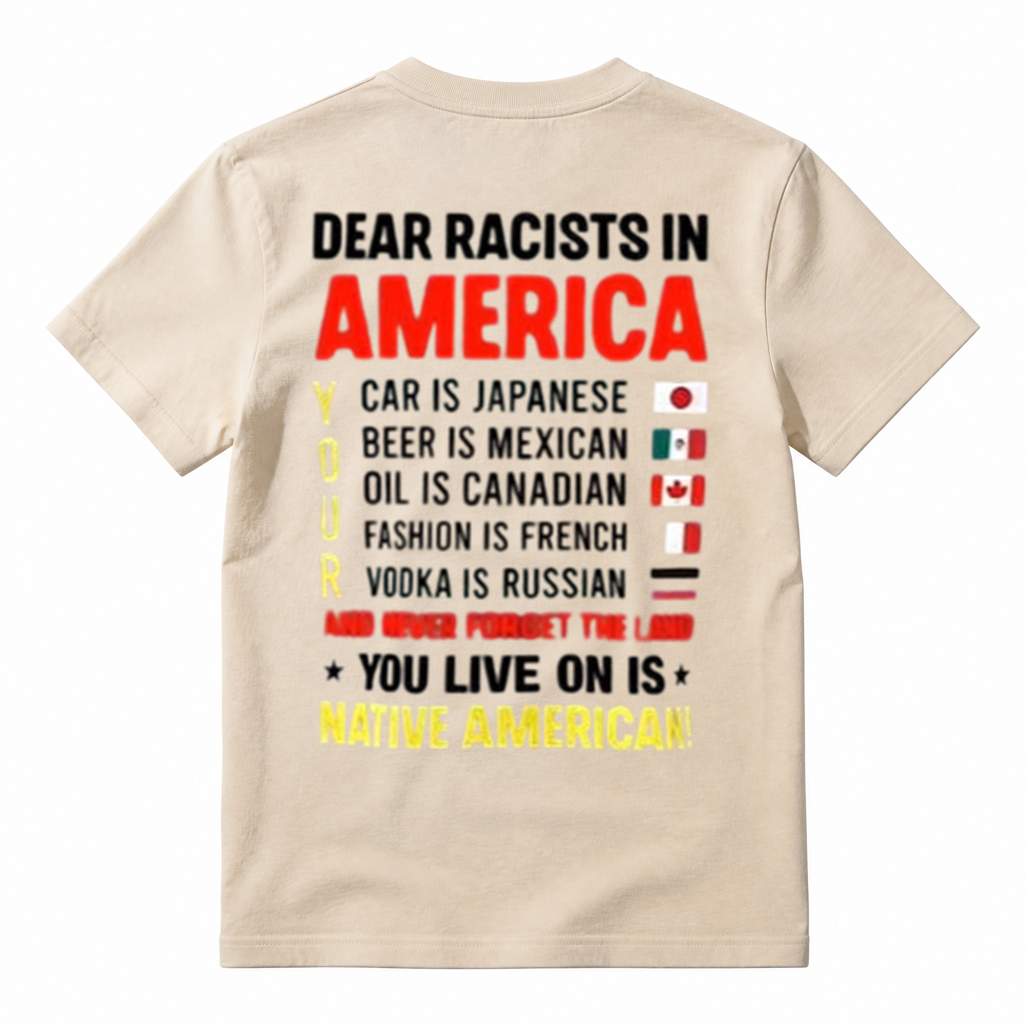 Multicultural Equality Flag Graphic Casual Cotton T-Shirt