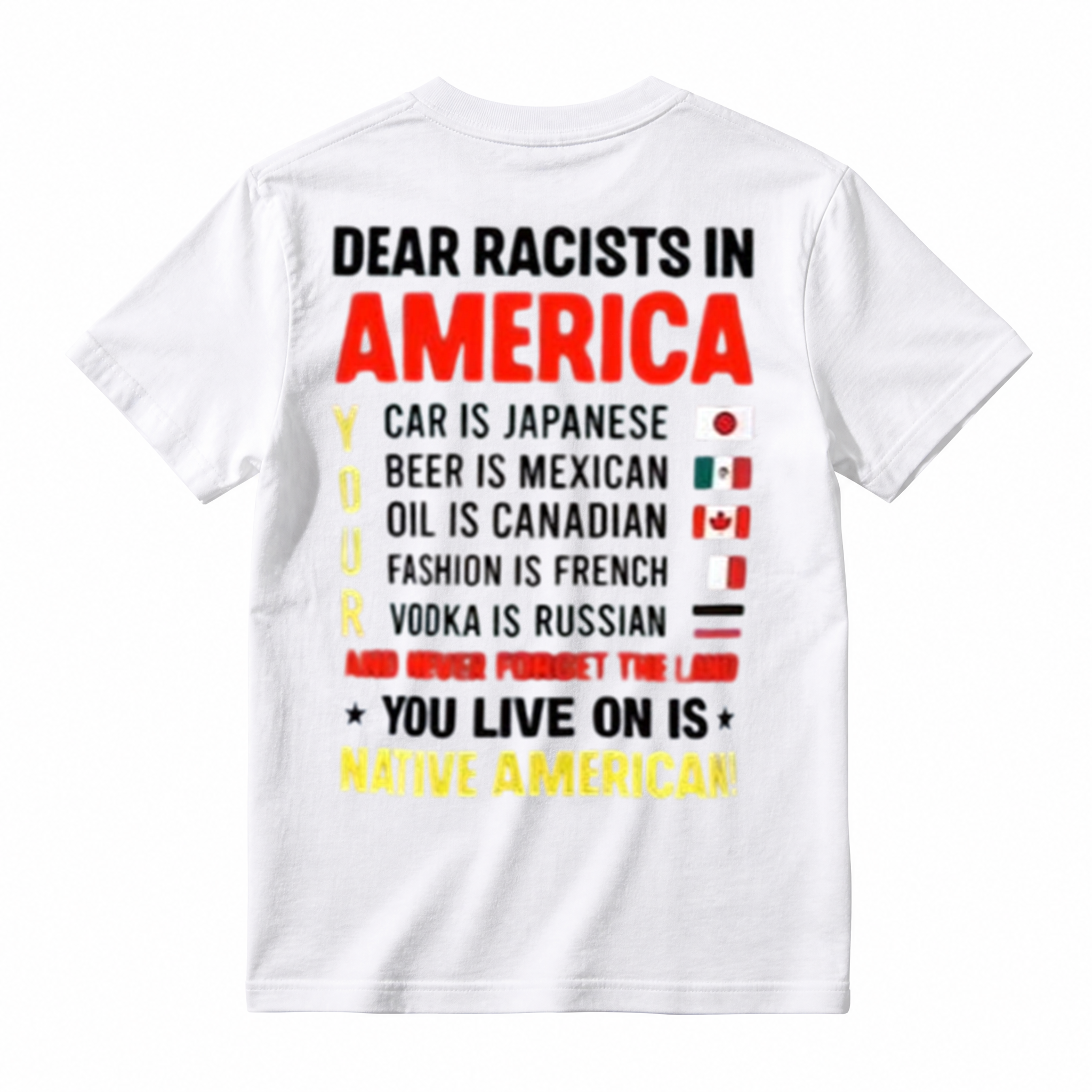 Multicultural Equality Flag Graphic Casual Cotton T-Shirt