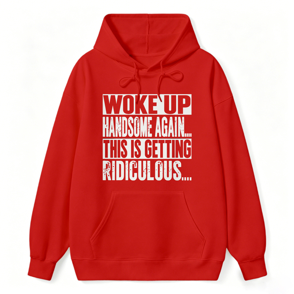 Funny Woke Up Handsome Again Quote Box Frame Vintage Graphic Sweatshirt