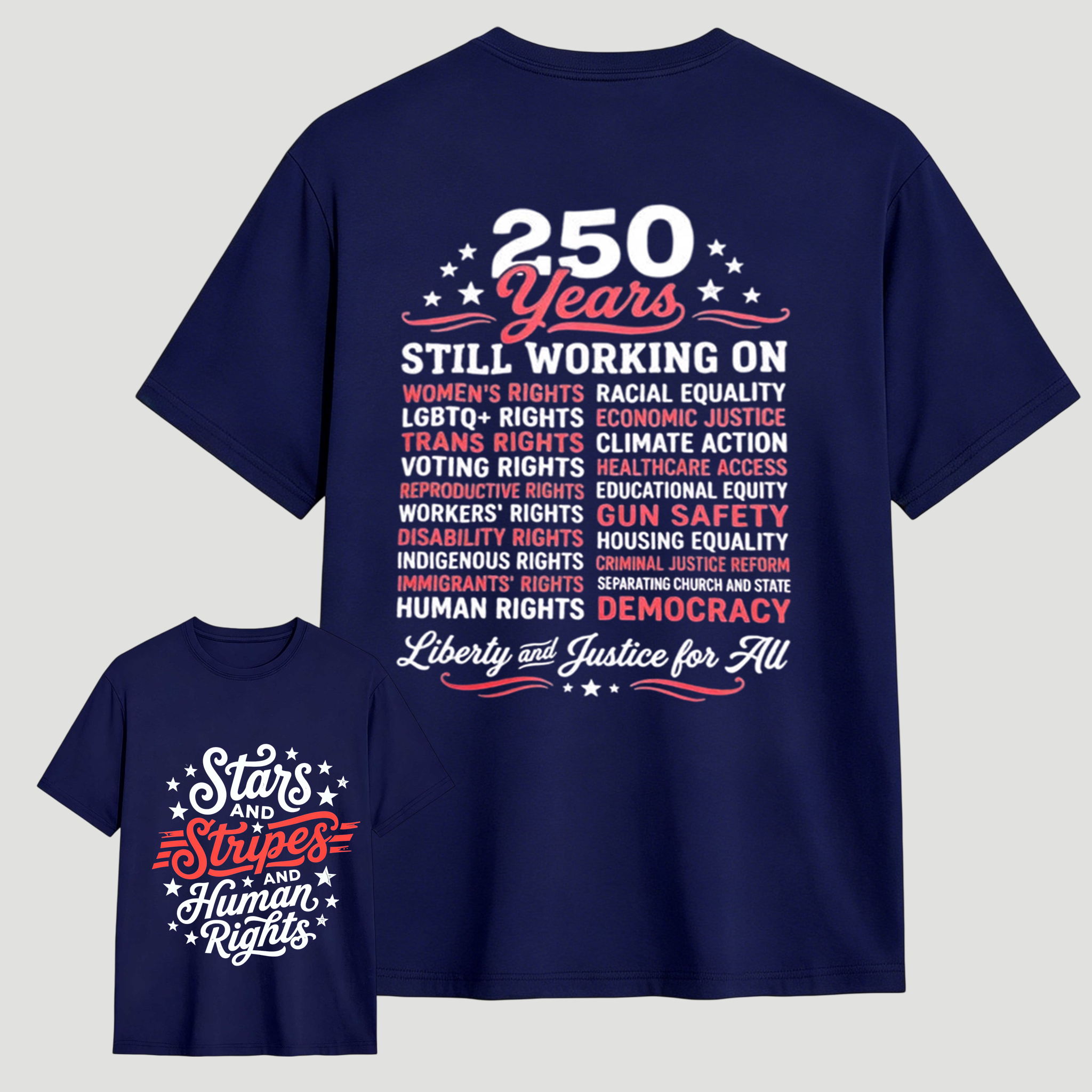 Social Justice Equity Patriotic Star Casual Short Sleeve Shirt