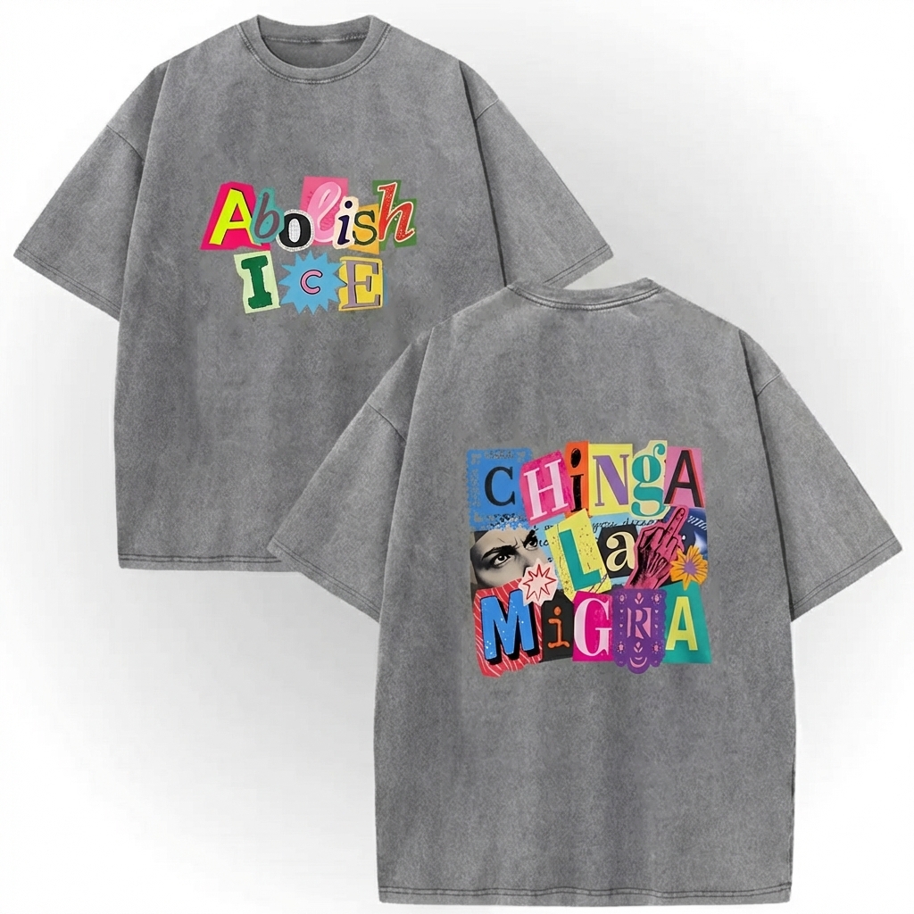 ICE OUT Anti ICE Magazine Letters Unisex T-shirts