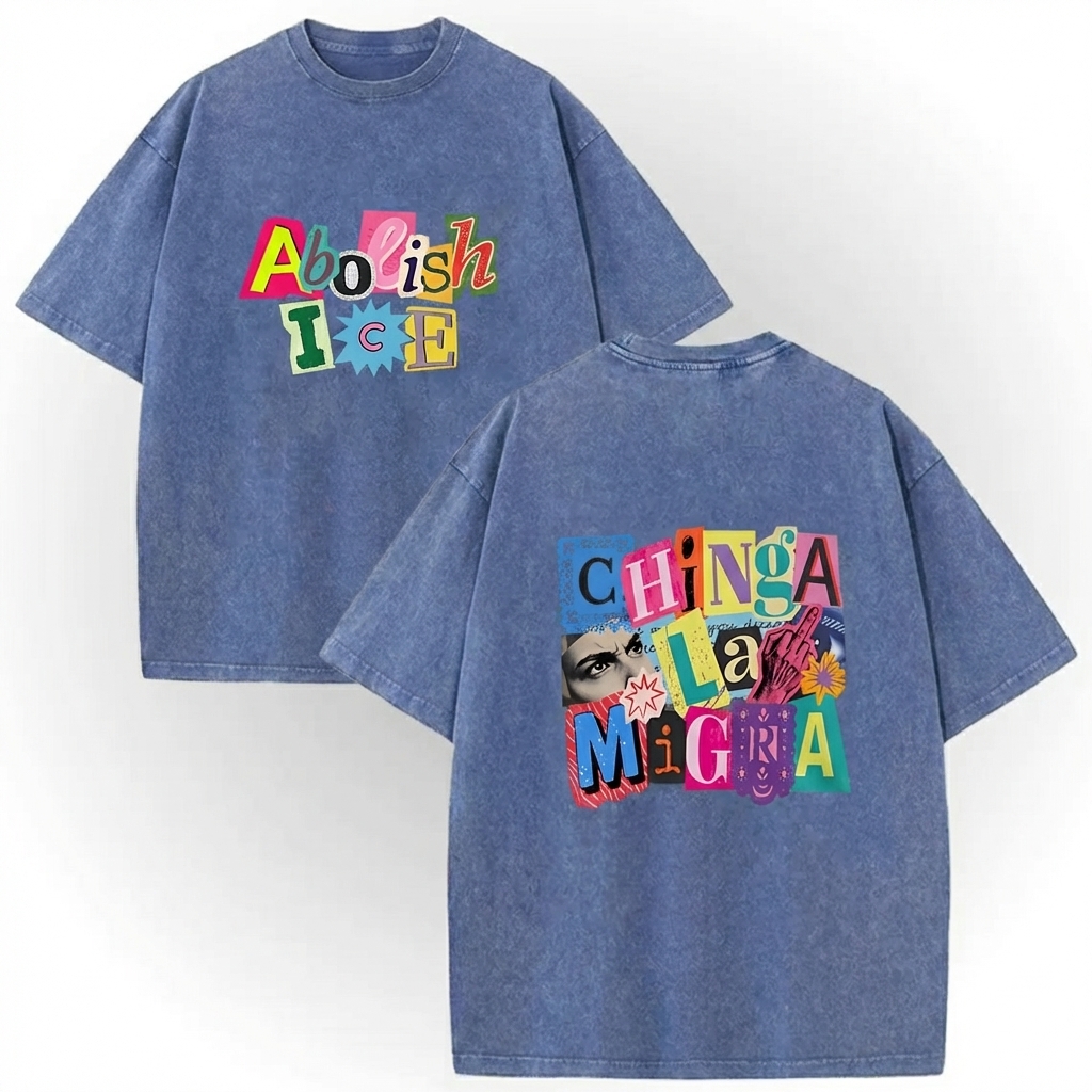 ICE OUT Anti ICE Magazine Letters Unisex T-shirts