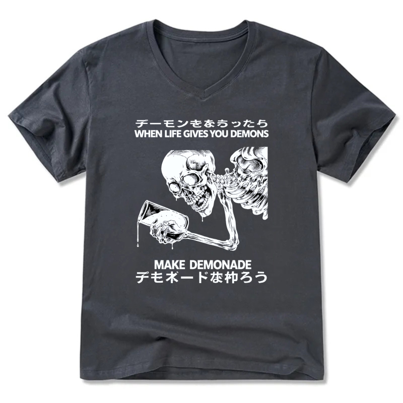 When Life Gives You Demons Make Demonade Skeleton T-Shirt