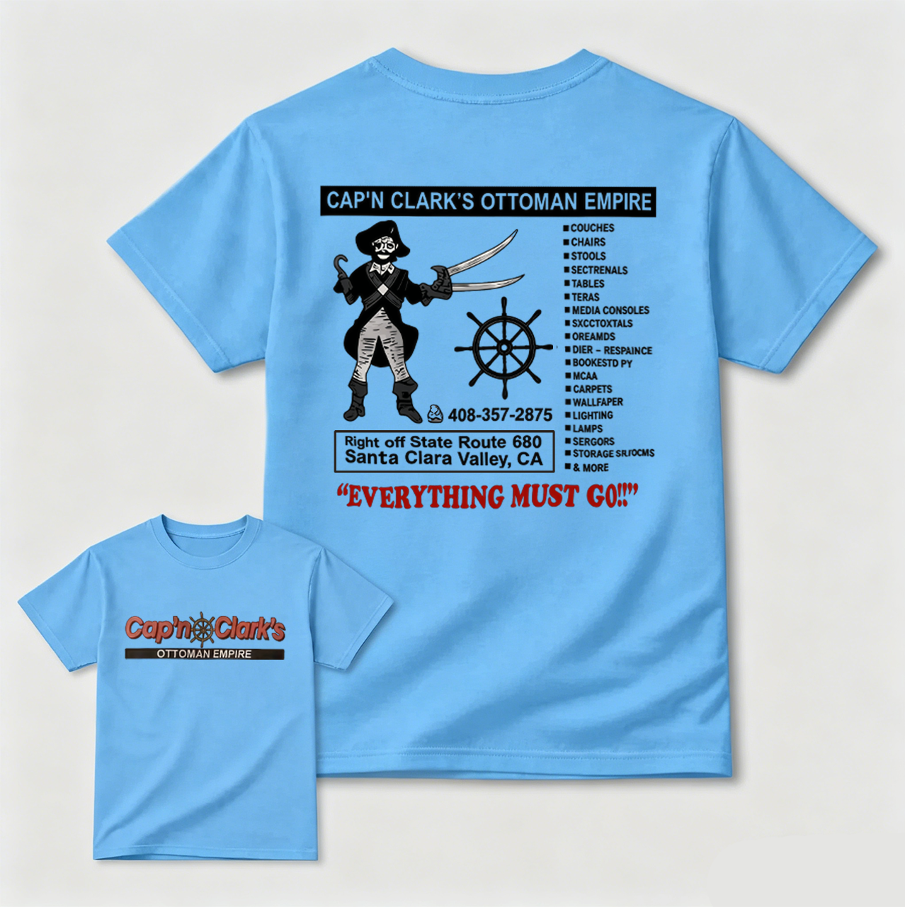 Cap'n Clark's Ottoman Empire Funny Pirate T-Shirt