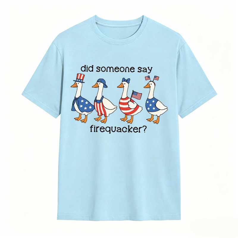 Comfort Colors Firequacker Goose Funny 4th of July Tee