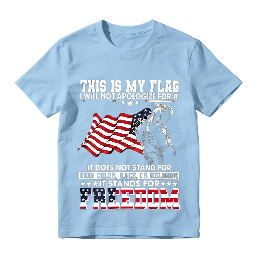 Soldier Silhouette USA Flag Patriotic T-Shirt