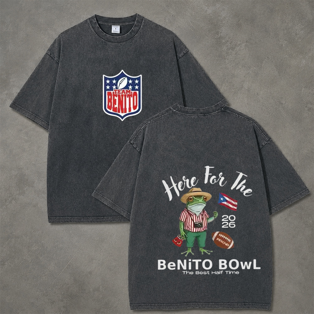 Game Day Frog Retro Vintage Washed T-Shirt