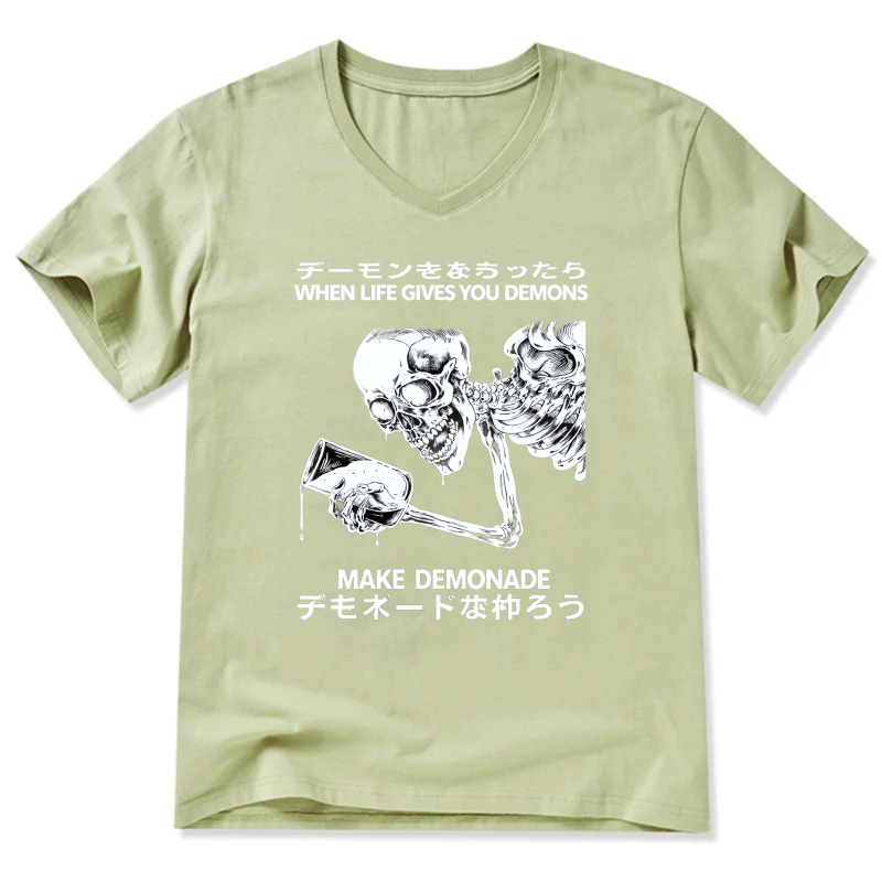 When Life Gives You Demons Make Demonade Skeleton T-Shirt