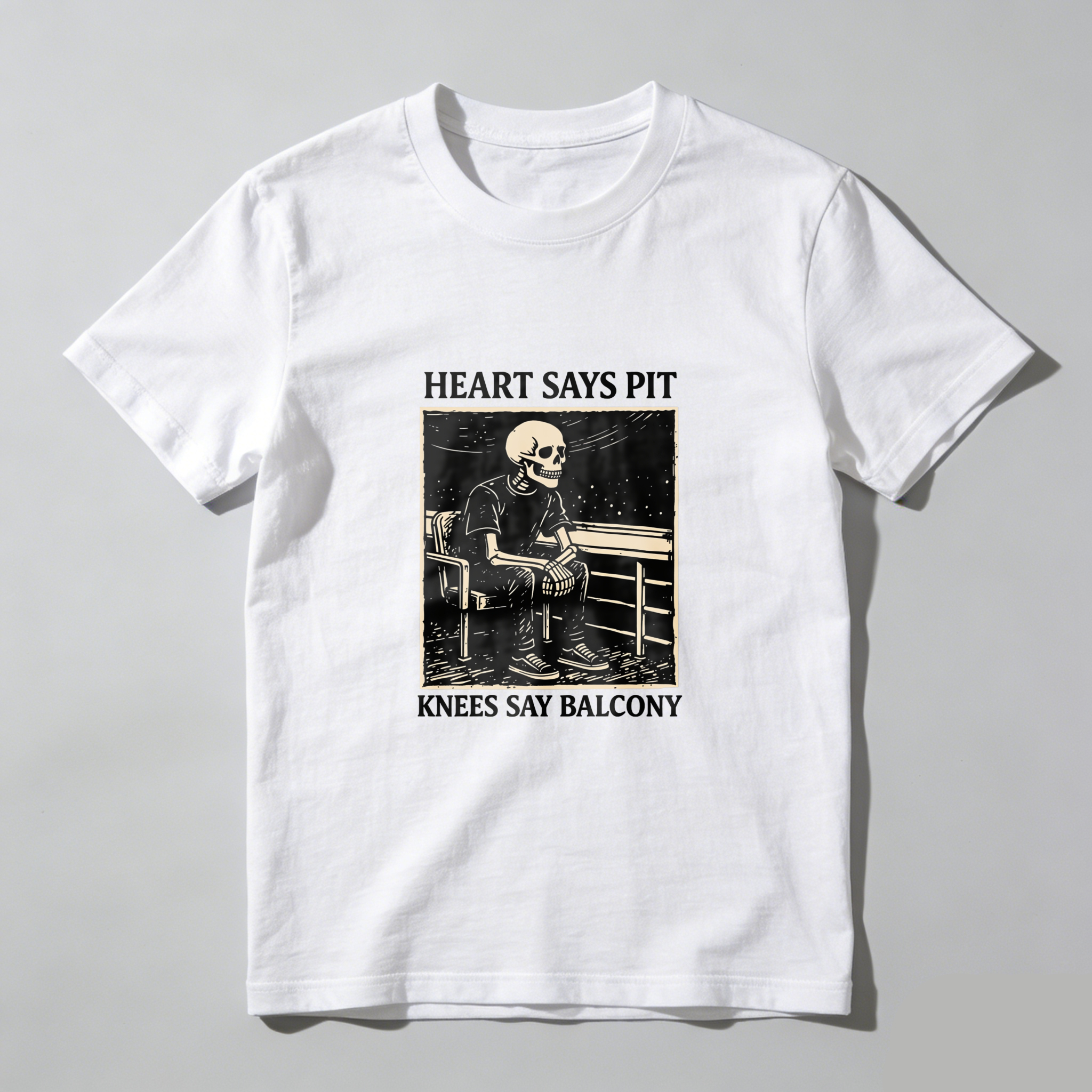 Heart Says Pit   Head Says Baseball tshirt 100% cotton