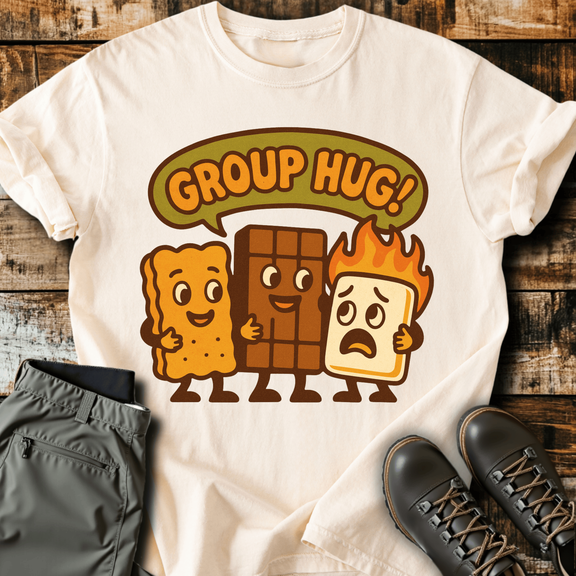 Group Hug Cotton Graphic T-Shirt