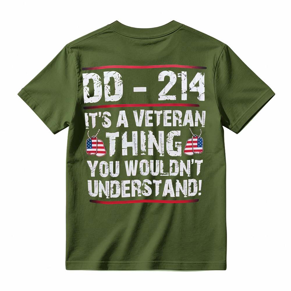 Veteran Themed Graphic T-Shirt Patriotic Slogan Tee