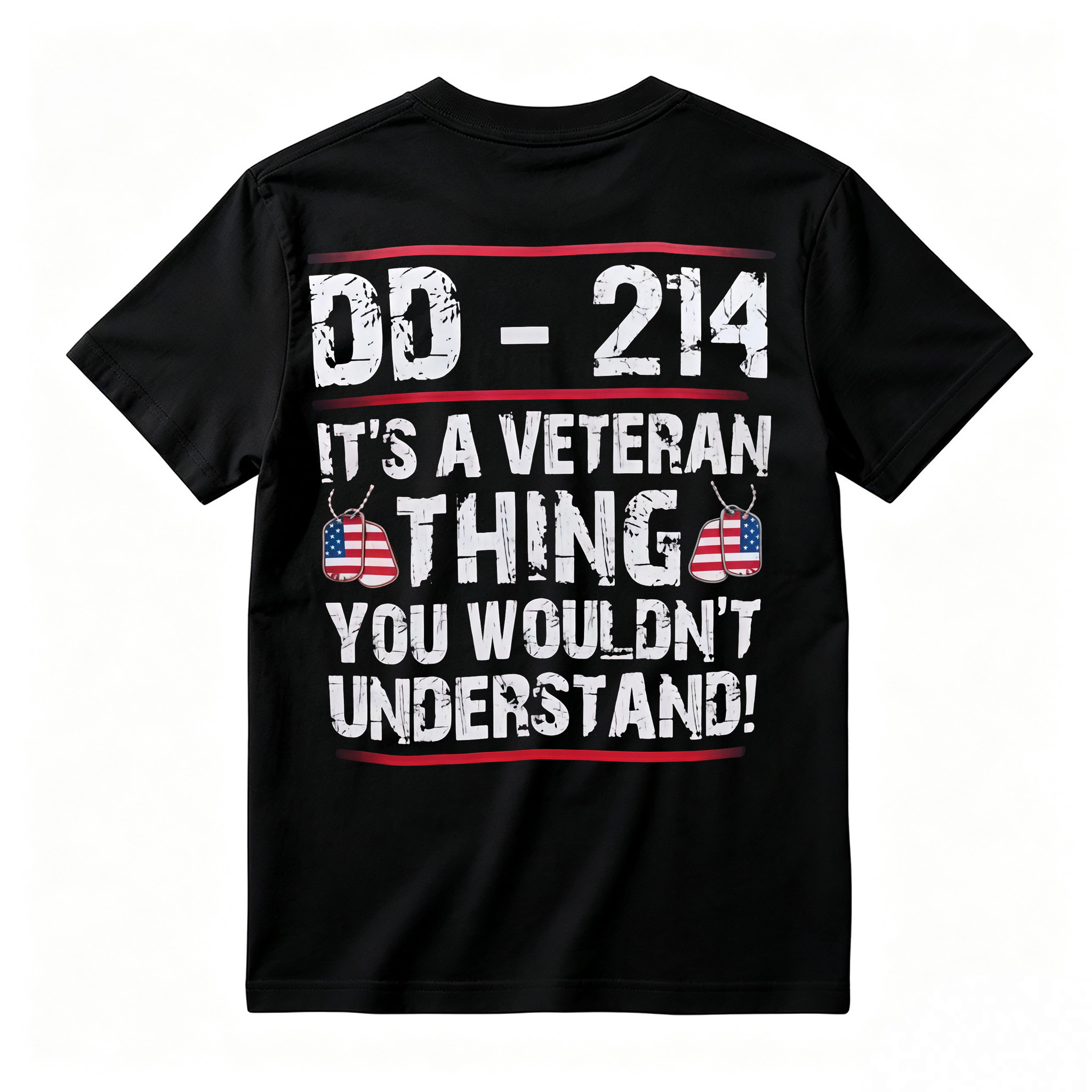 Veteran Themed Graphic T-Shirt Patriotic Slogan Tee