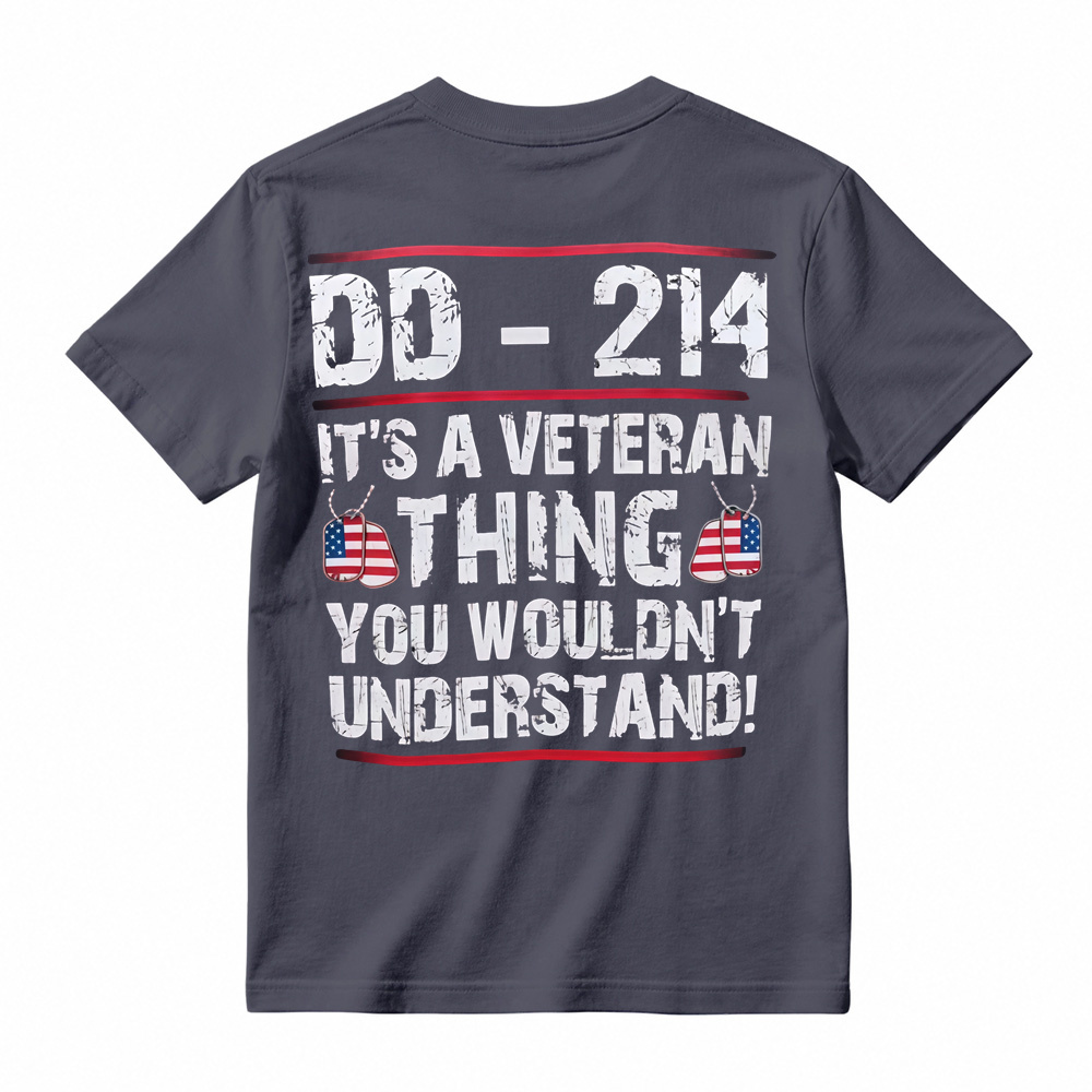 Veteran Themed Graphic T-Shirt Patriotic Slogan Tee