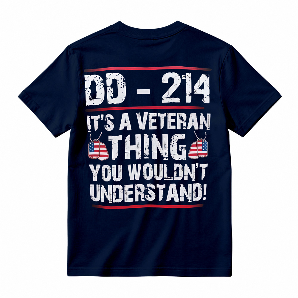 Veteran Themed Graphic T-Shirt Patriotic Slogan Tee