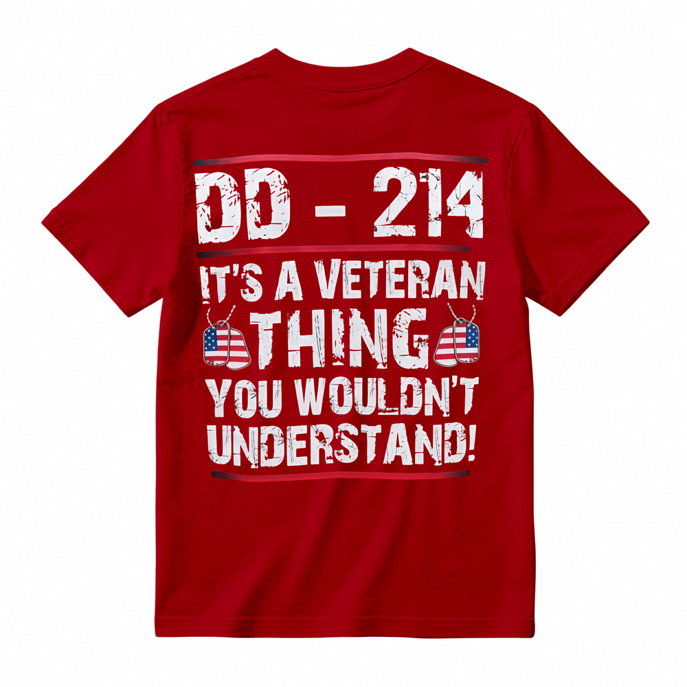 Veteran Themed Graphic T-Shirt Patriotic Slogan Tee