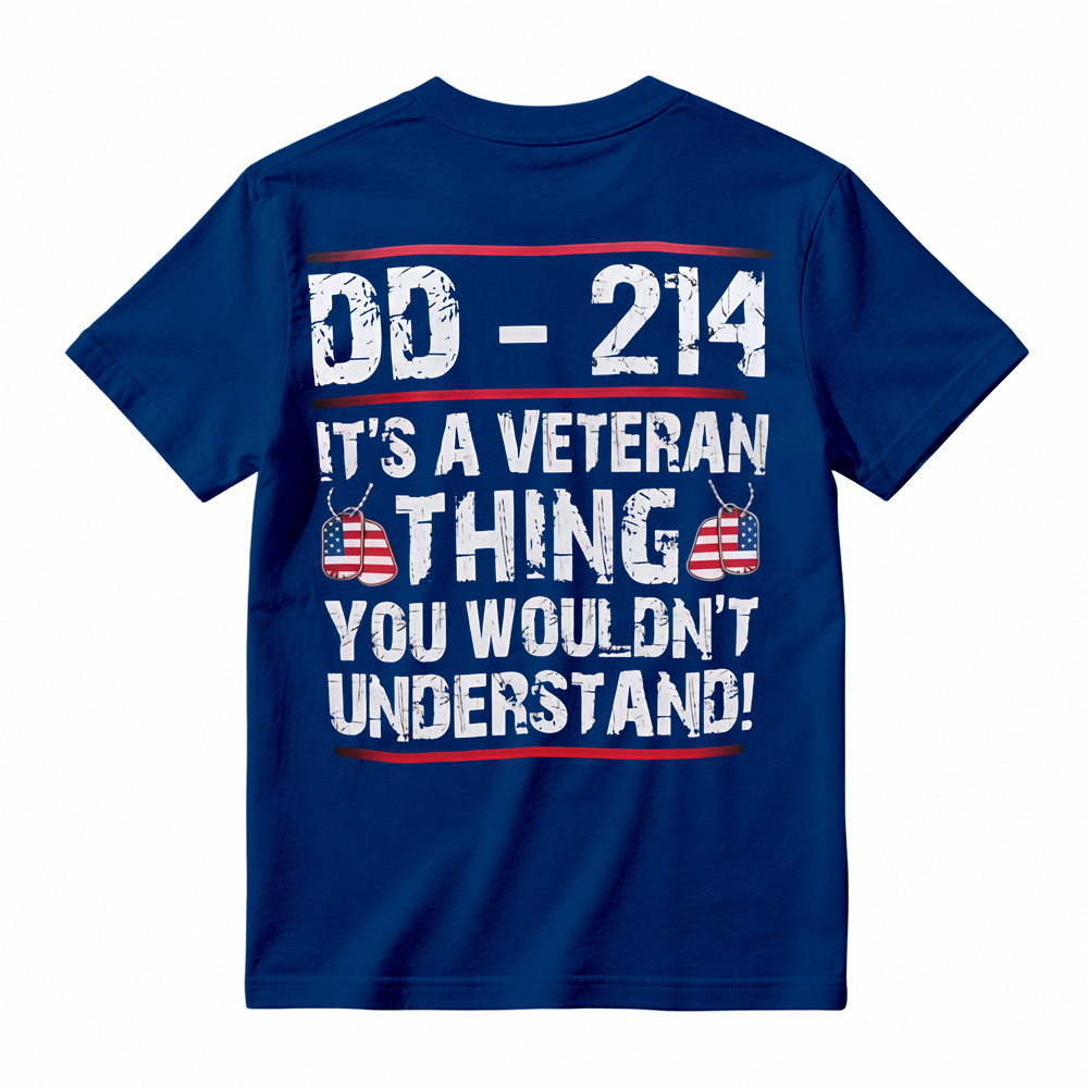 Veteran Themed Graphic T-Shirt Patriotic Slogan Tee
