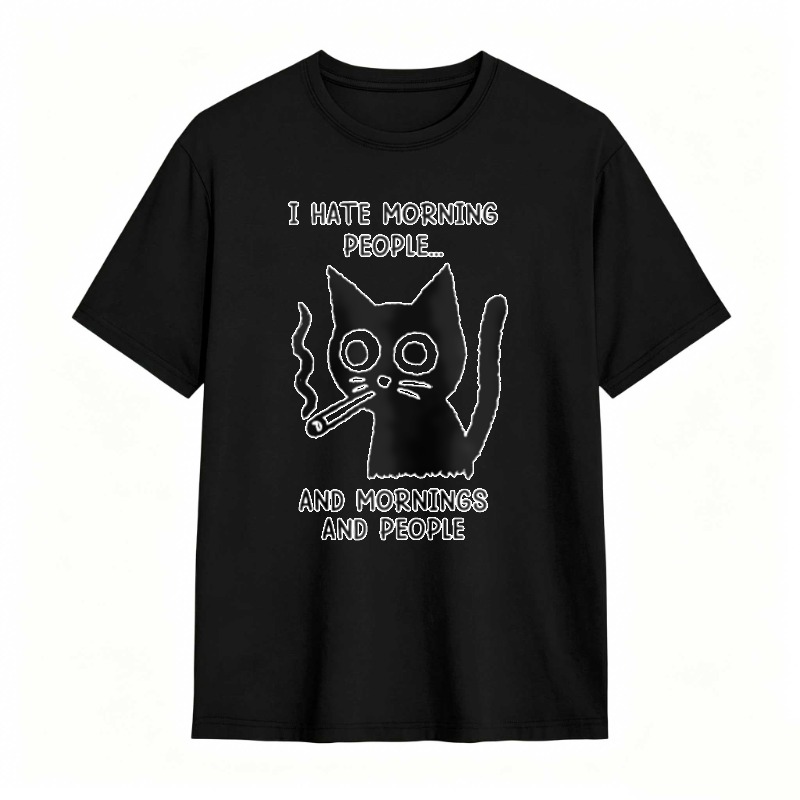 I Hate Morning People And Mornings And People tshirt 100% cotton