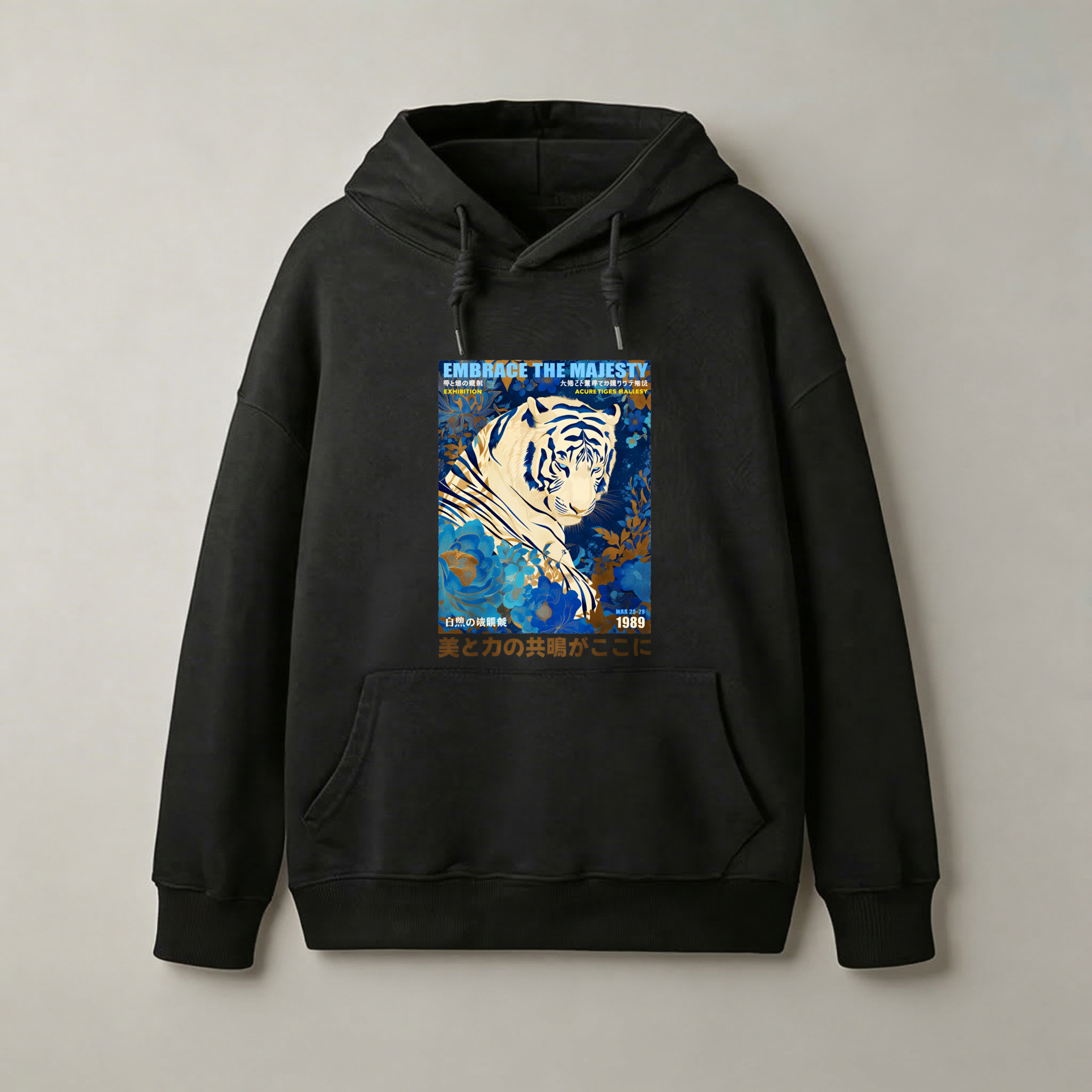Tiger Embargo Of The Majesty Art Hoodie Design 1989 Japanese Style Graphic Sweatshirt