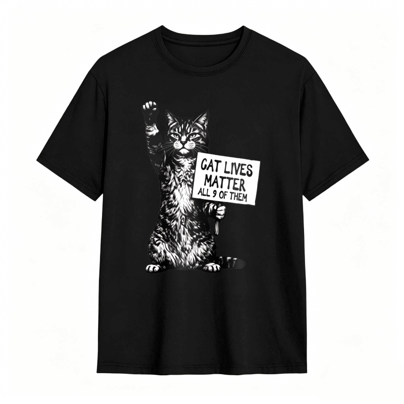 Cat Lives Matter All 9 Of Them tshirt 100% cotton