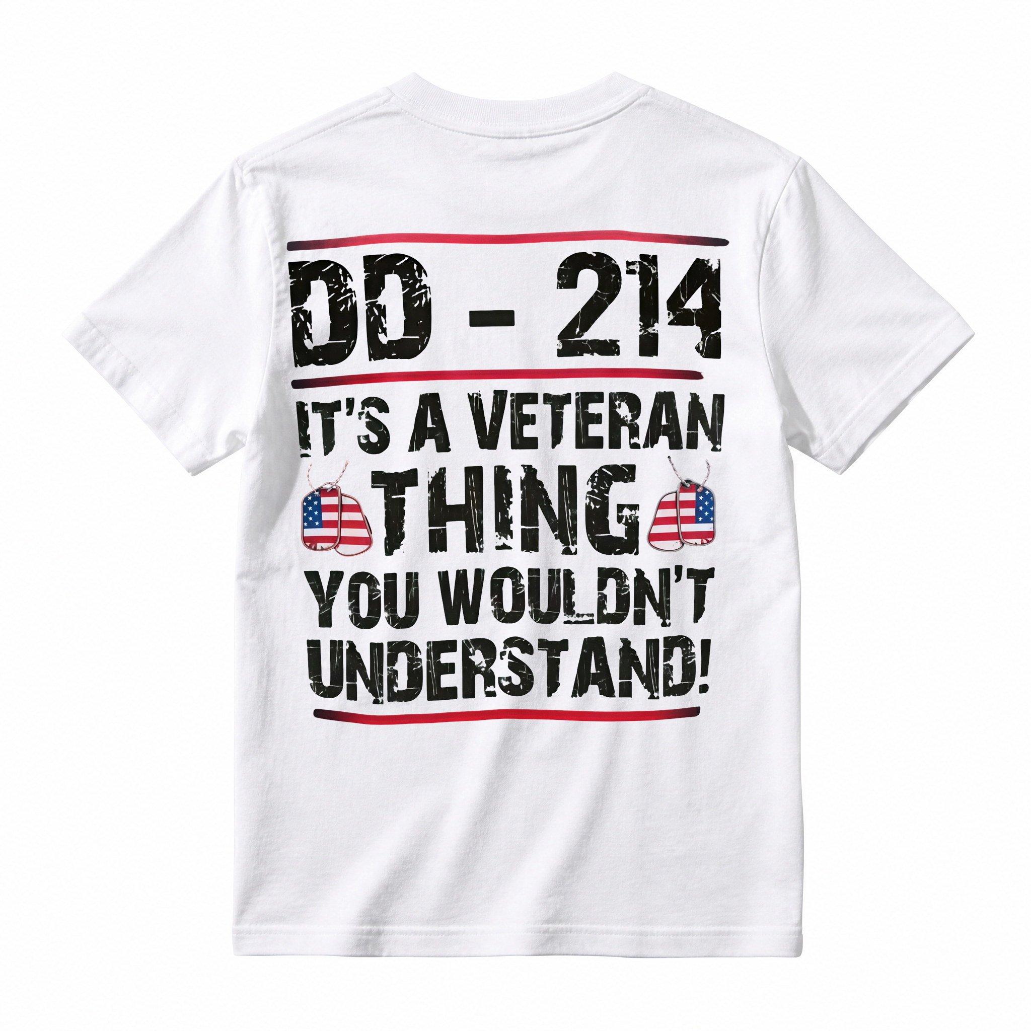 Veteran Themed Graphic T-Shirt Patriotic Slogan Tee