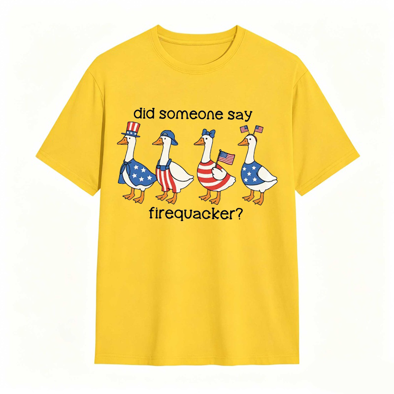 Comfort Colors Firequacker Goose Funny 4th of July Tee