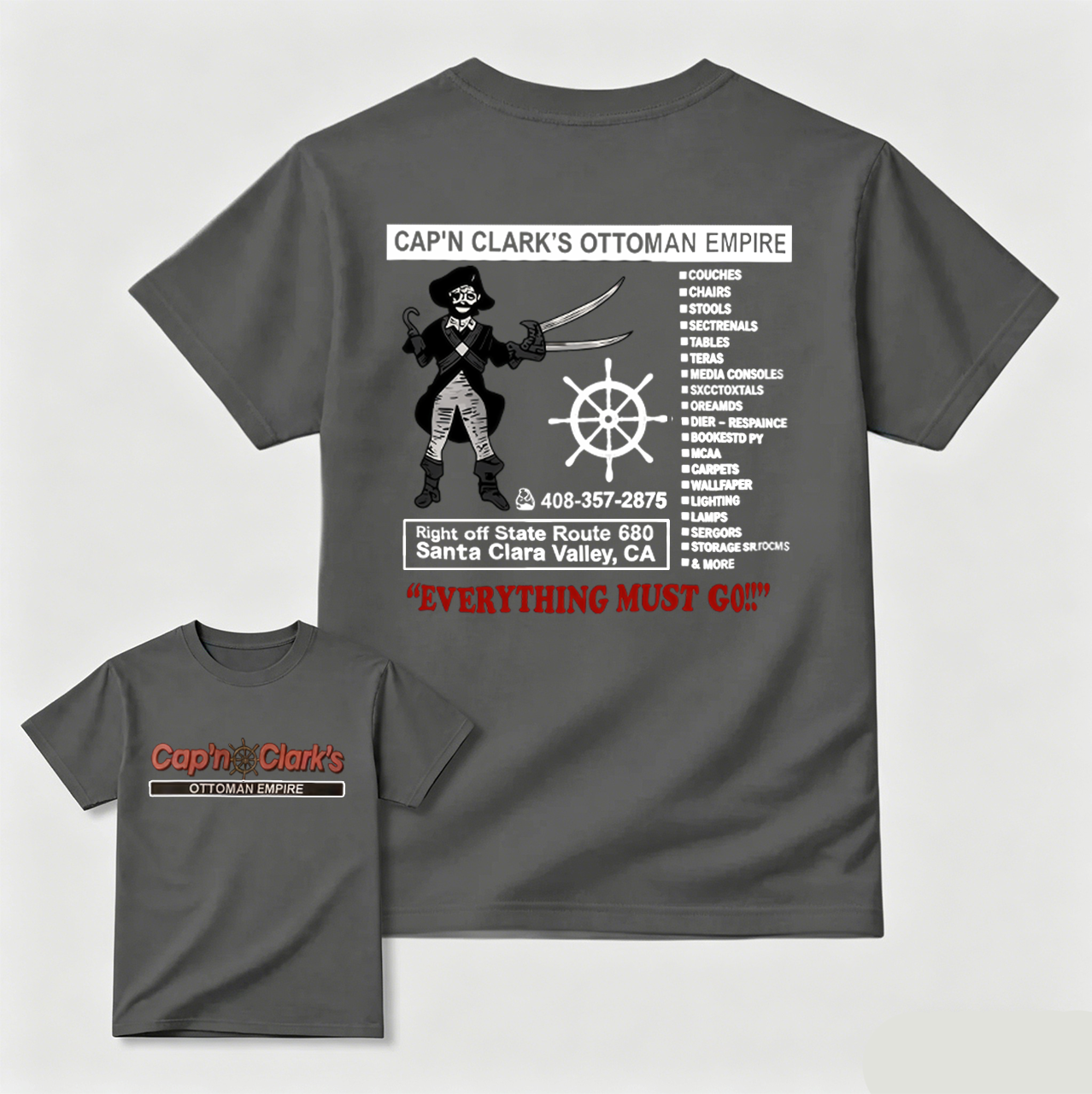 Cap'n Clark's Ottoman Empire Funny Pirate T-Shirt
