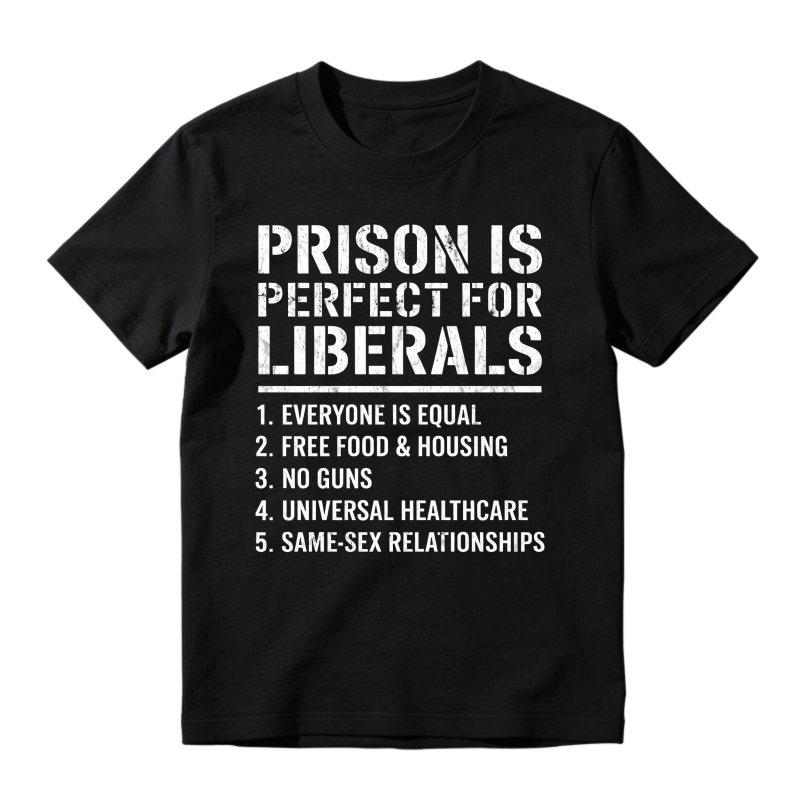 The Perfect Prison Lifestyle For Liberals Vintage Box Logo 100% Cotton T-shirt