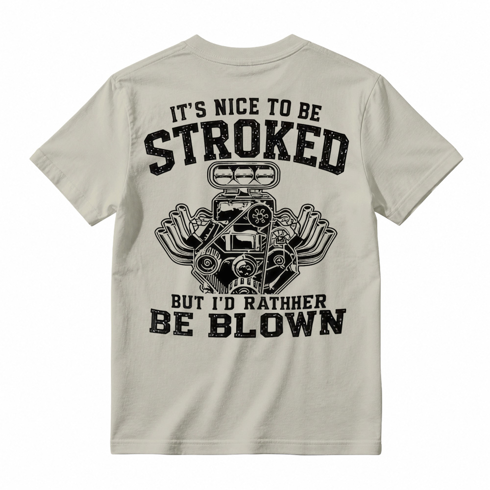 "Stroked & Blown" V8 Engine Humor T-shirt