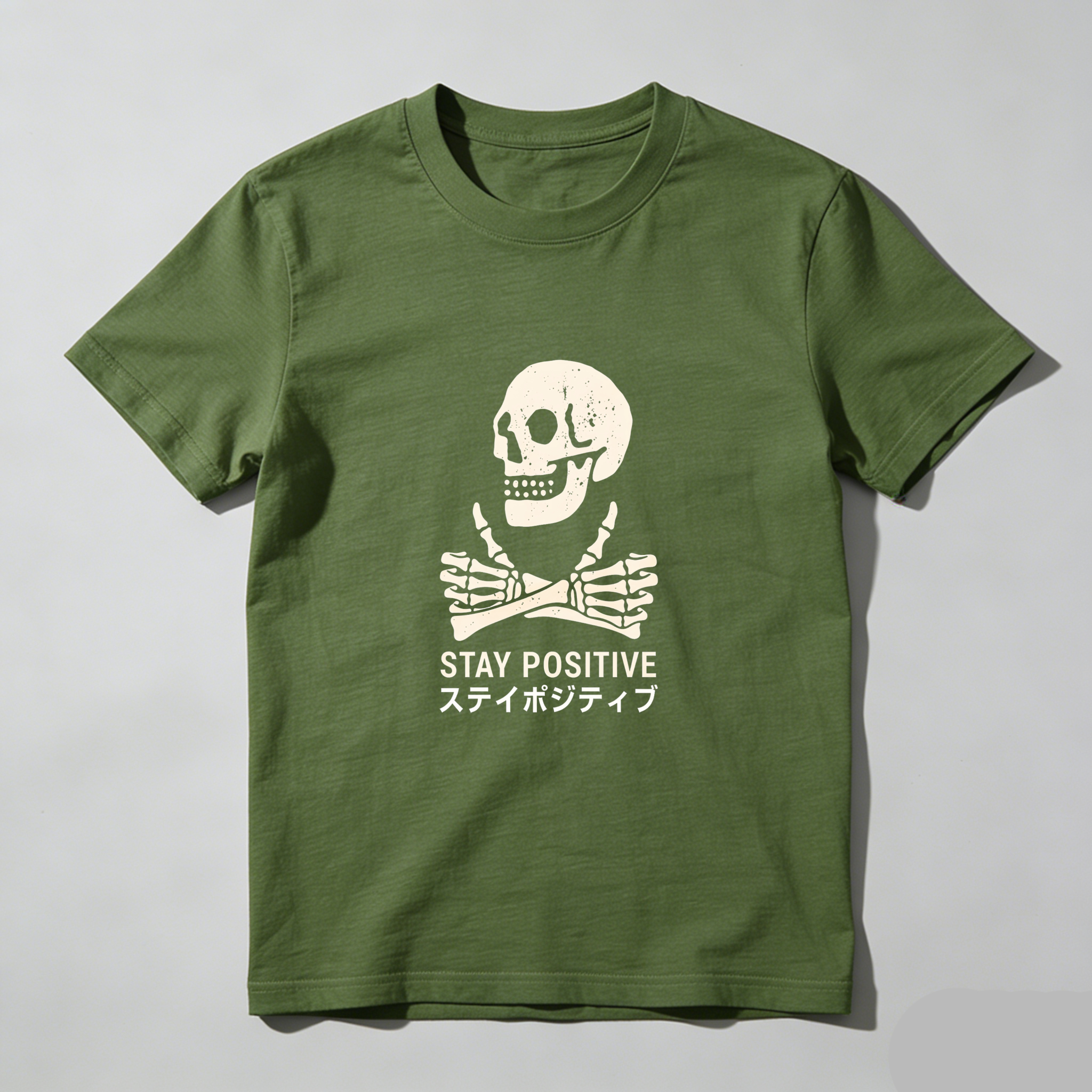 Skull With Crossed Bones And Text tshirt 100% cotton