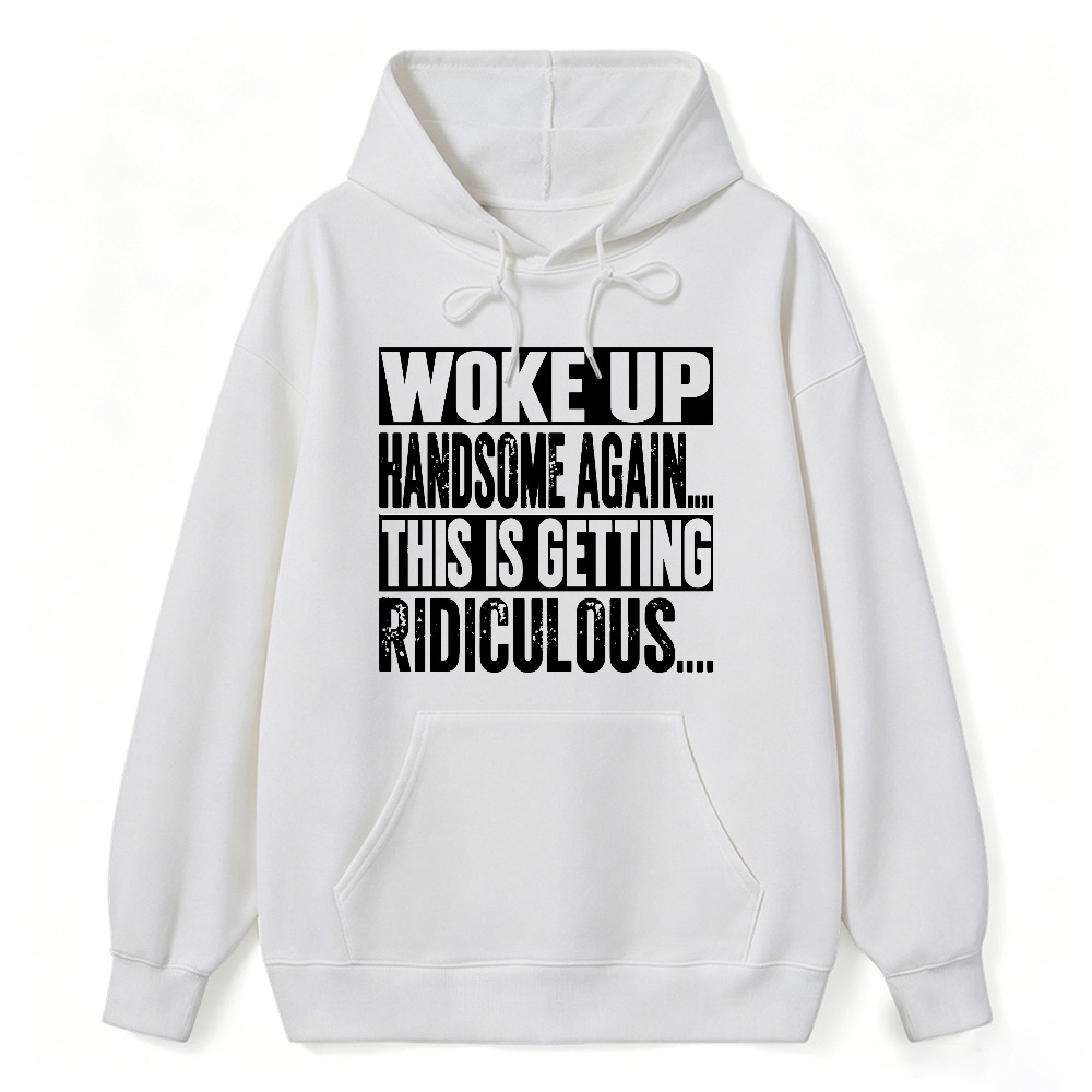 Funny Woke Up Handsome Again Quote Box Frame Vintage Graphic Sweatshirt