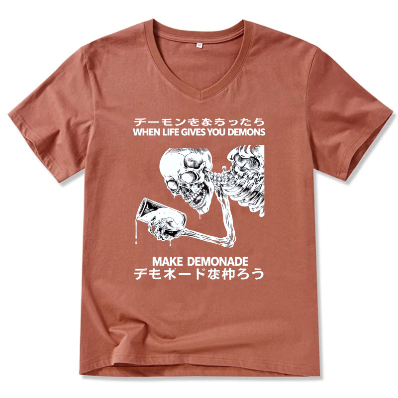 When Life Gives You Demons Make Demonade Skeleton T-Shirt