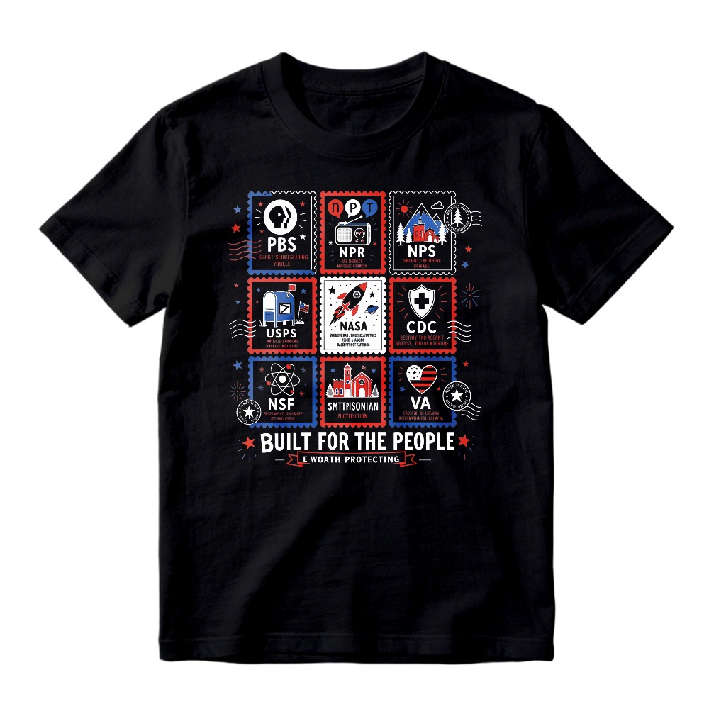 Government Agency Logos Grid 100% Cotton Graphic T-shirt